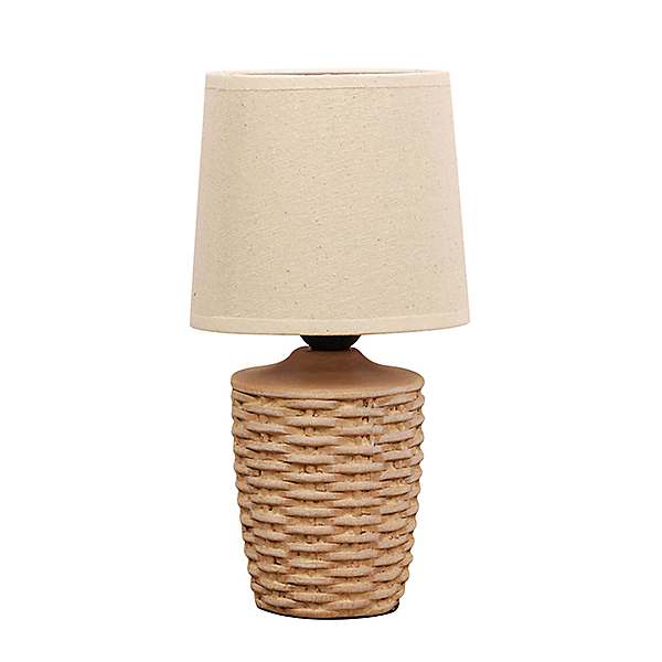 Linen shade deals table lamp