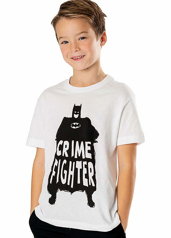 Batman Kids White Crime Fighter T-Shirt | bonprix