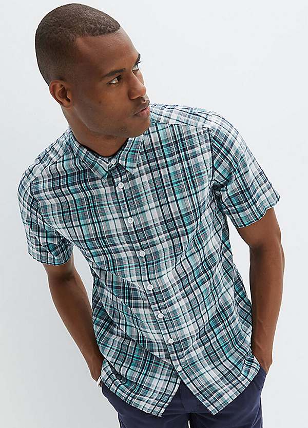 Big Fit Check Short Sleeve Shirt by bonprix | bonprix