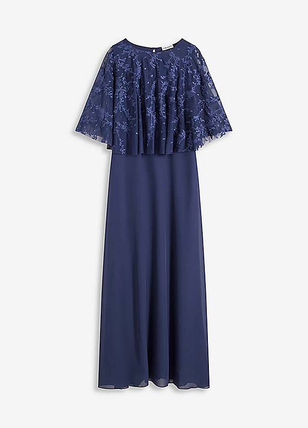 Chiffon Cape Evening Dress by bonprix