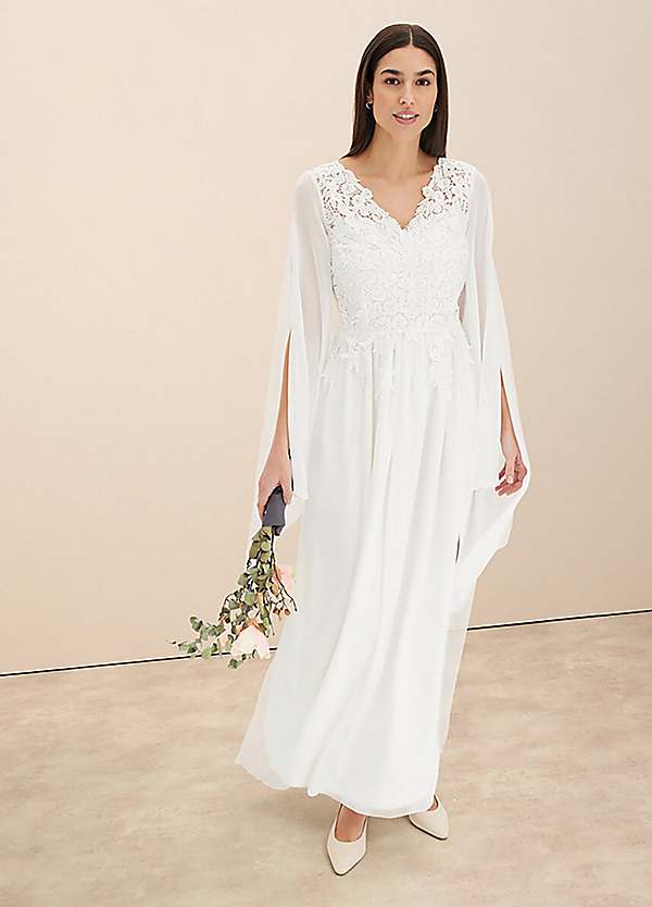 sachin and babi light blue dress Chiffon Lace Wedding Dress Aviv Fly – Olivia Bottega main image 0