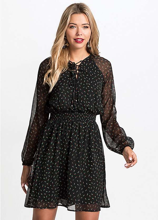 chiffon shell dress