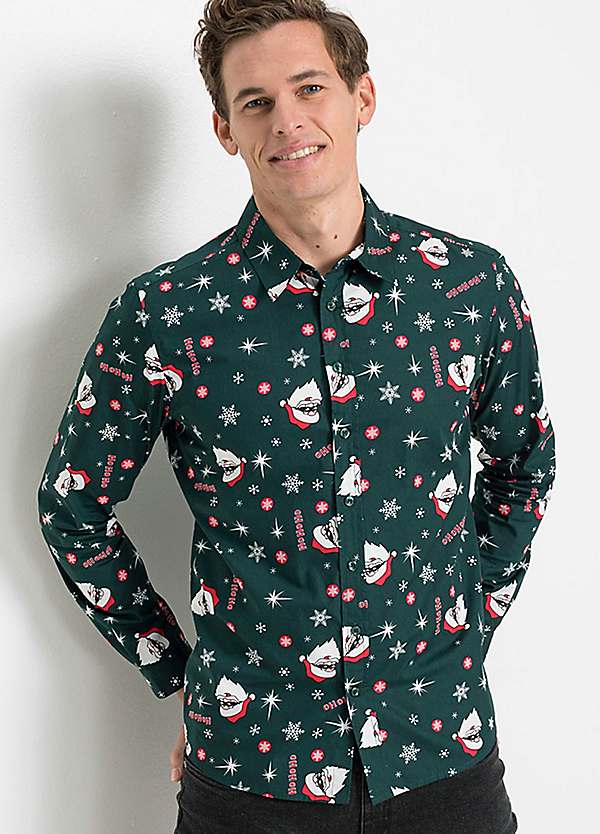 christmas collared shirt