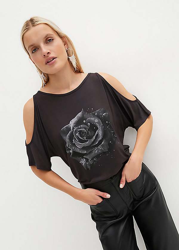 Cold Shoulder Top in Sustainable Viscose by bonprix | bonprix