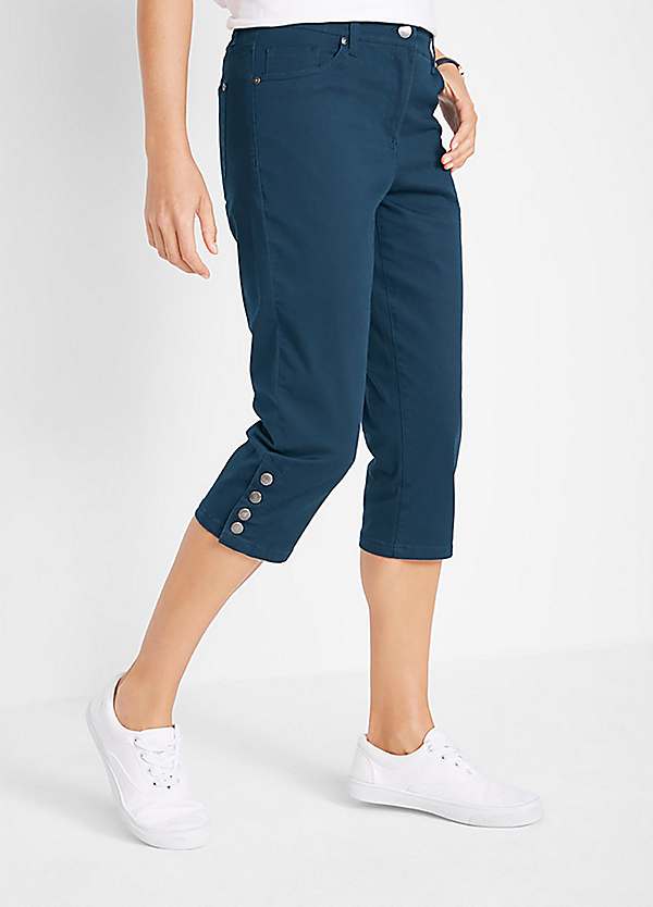 Cropped Cotton Trousers by bonprix 