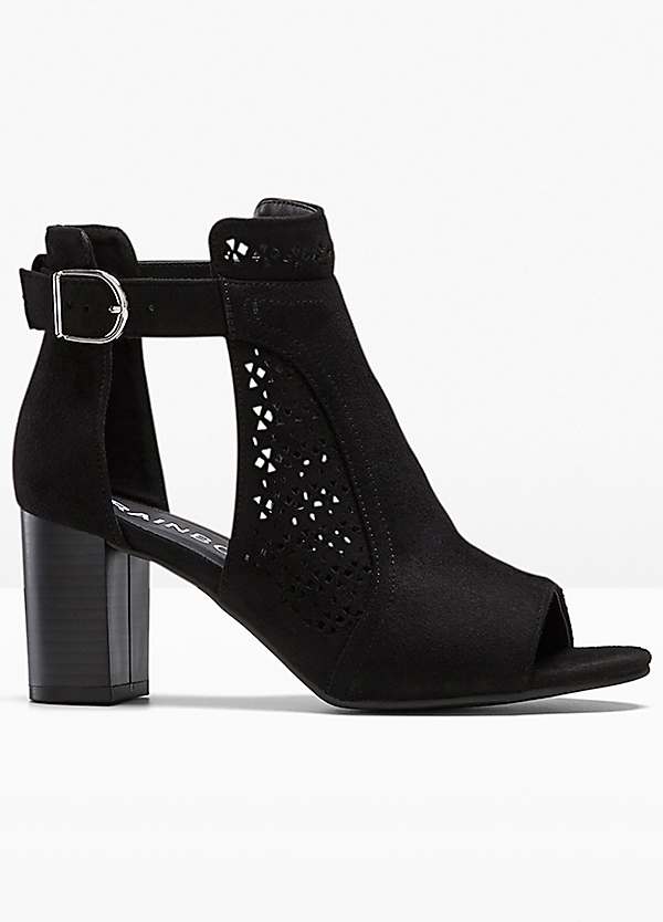 Black cut out heels hotsell