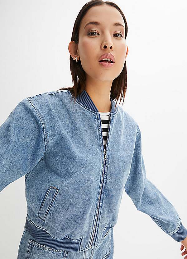 bonprix Denim Bomber Jacket