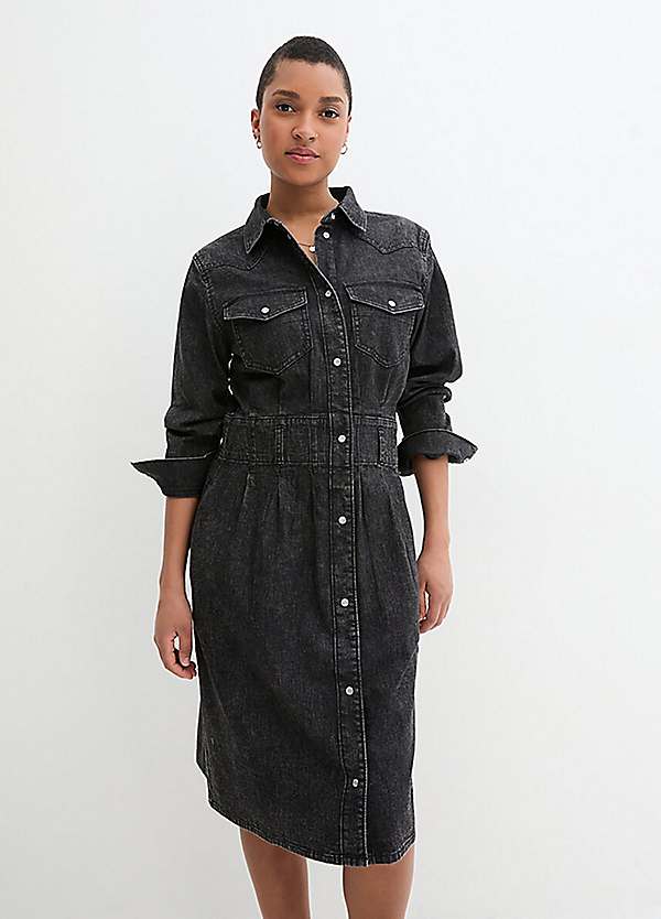 Denim Shirt Dress by bonprix bonprix