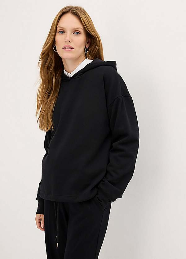 Hoodie with drawstring hem sale