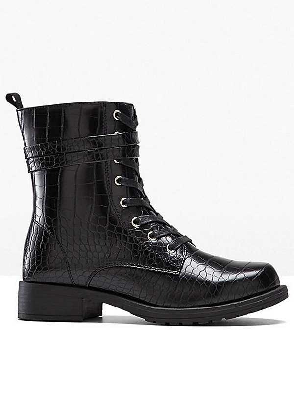 embossed boots