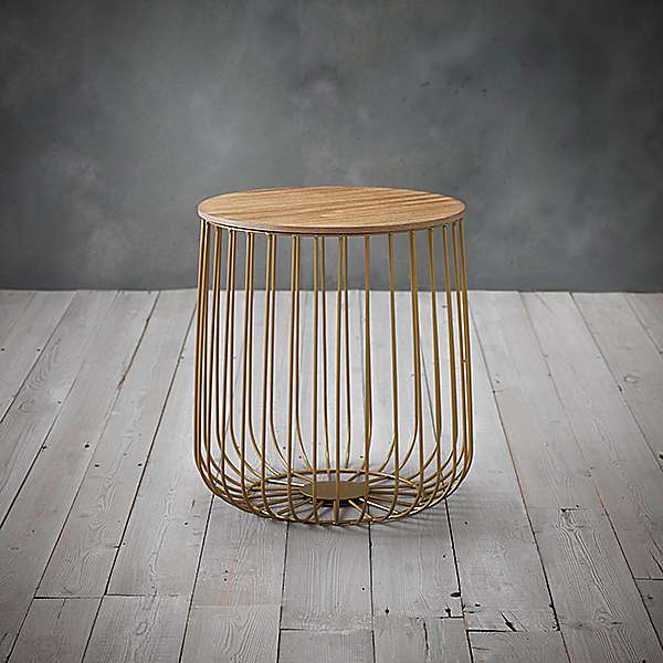 Gold cage on sale coffee table