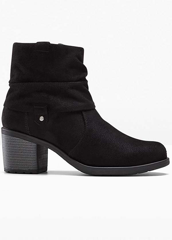 faux suede ankle boots