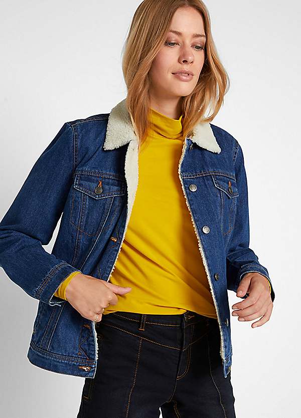 Short Sleeve Denim Jacket by bonprix