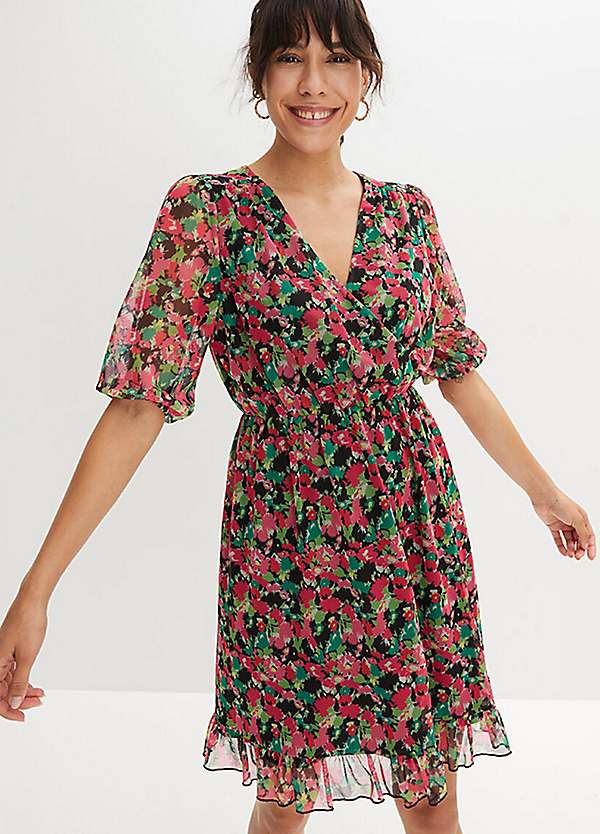 Floral Net Dress by bonprix