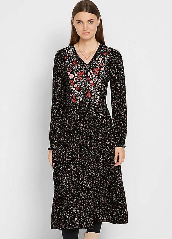 Floral Print Jersey Dress by bonprix bonprix