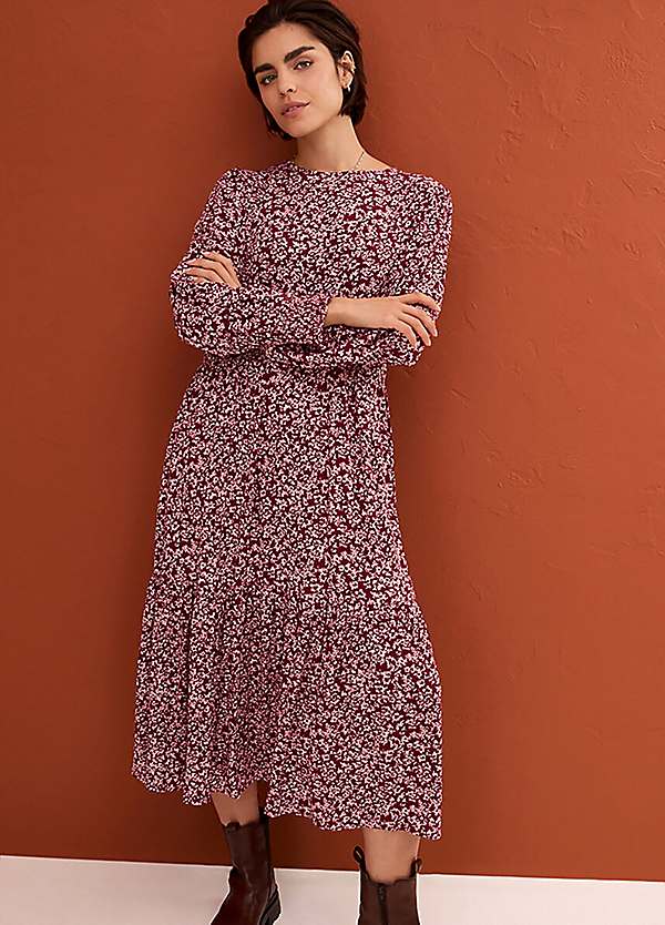 bonprix Floral Print Midi Dress