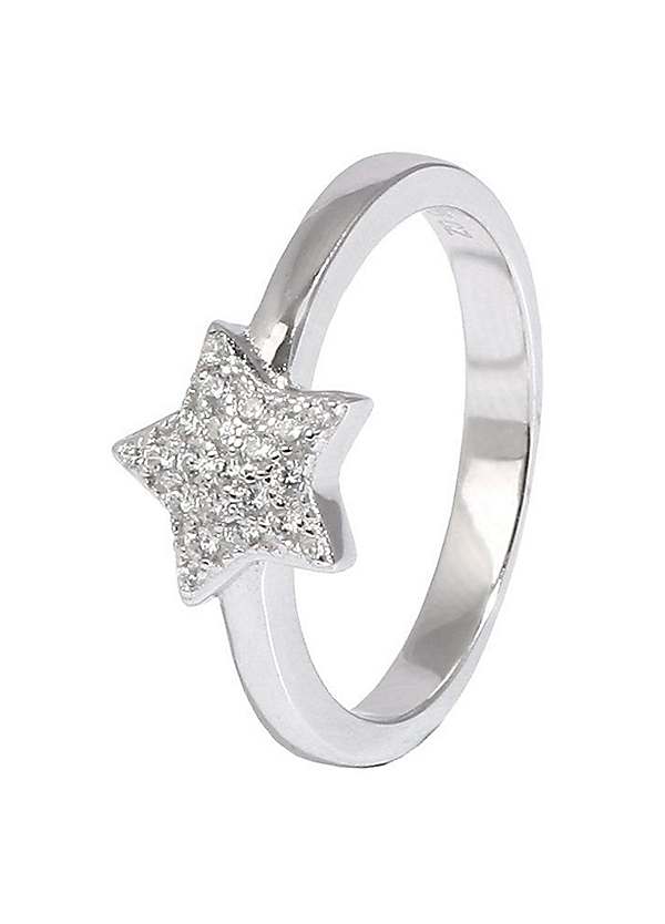 Sterling silver store pave ring