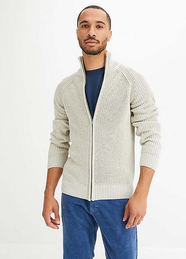 Full Zip Knitted Cardigan by bonprix bonprix