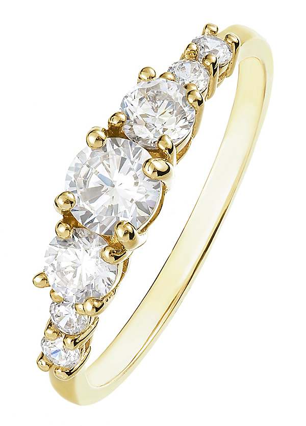 9 carat gold sale cubic zirconia rings