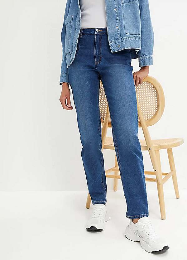 bonprix High Waisted Tapered Mom Jeans