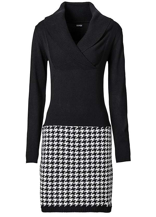 houndstooth jumper dress