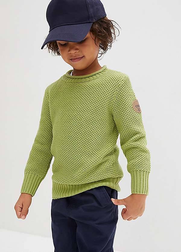 Kids Waffle Knitted Jumper by bonprix bonprix