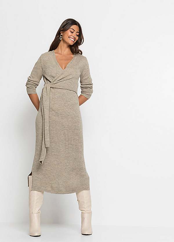 knitted wrap dress uk