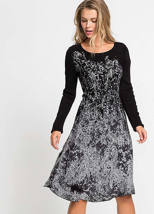 Knitted Skater Dress by bonprix bonprix