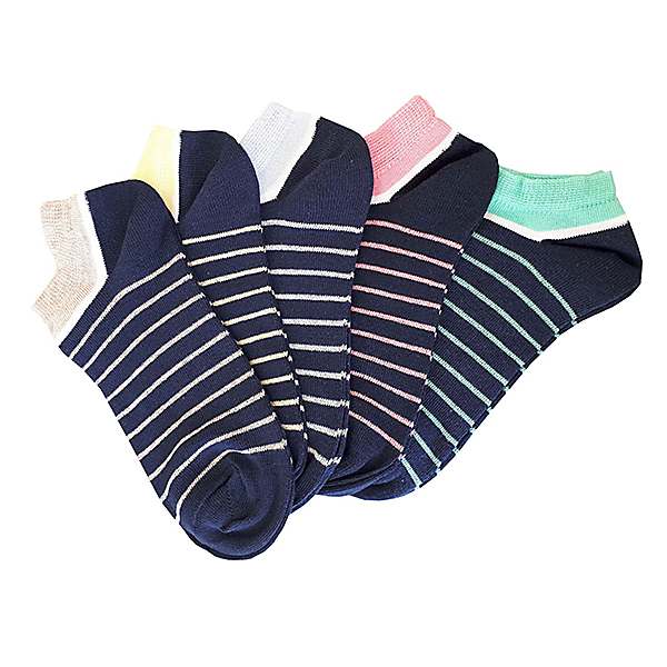 Ladies Pack of 5 Striped Trainer Socks | bonprix