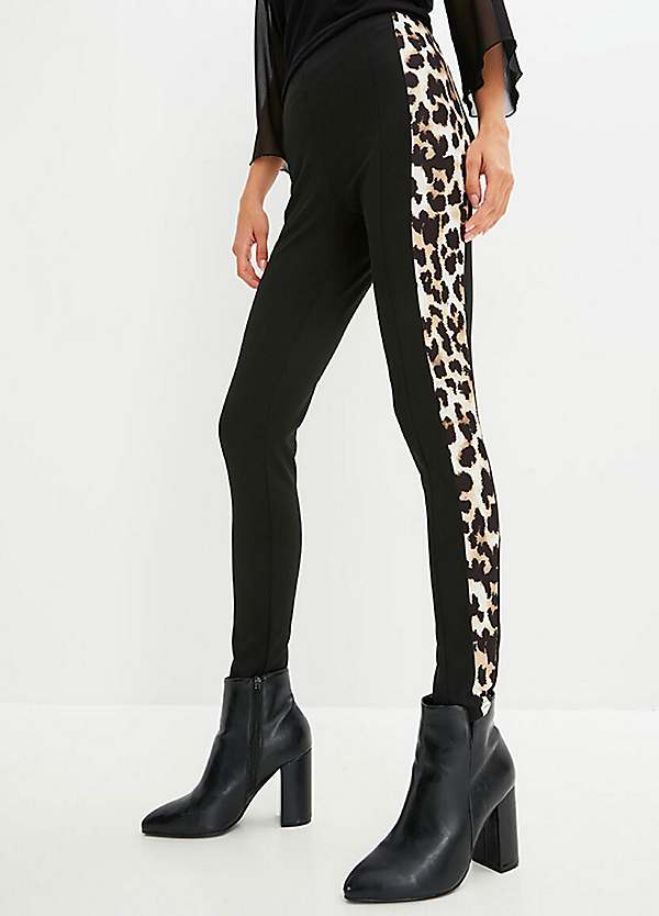 Leopard on sale trim leggings