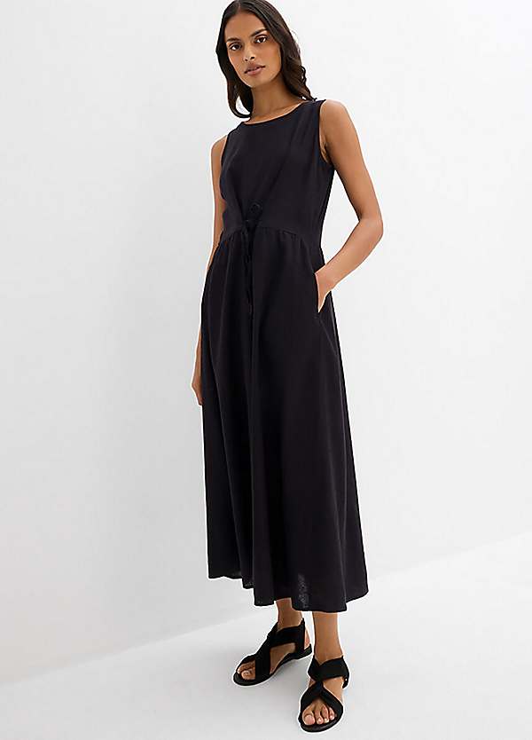 bonprix Linen Blend Maxi Dress