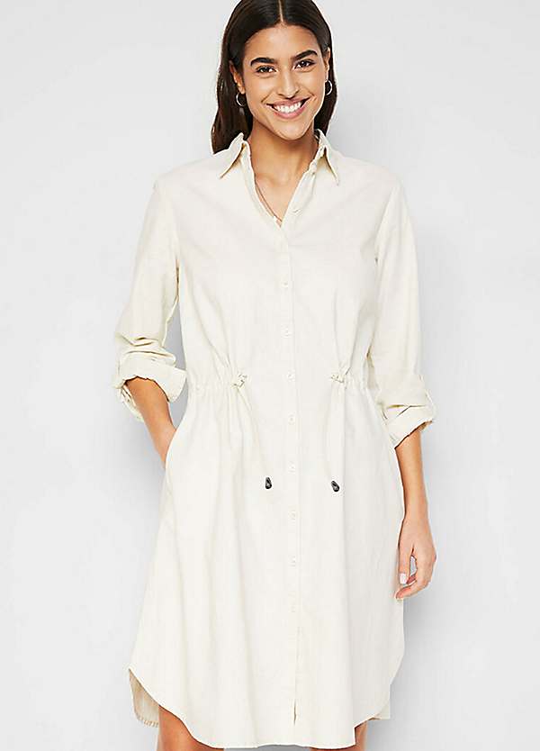 Linen sale utility dress