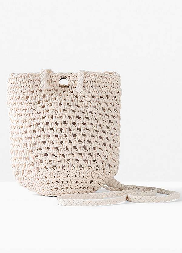 Macrame discount side bag