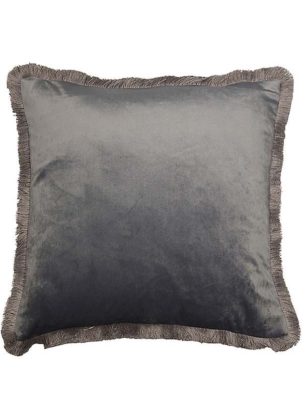 Malini Meghan Velvet Fringe 45 x 45cm Cushion bonprix