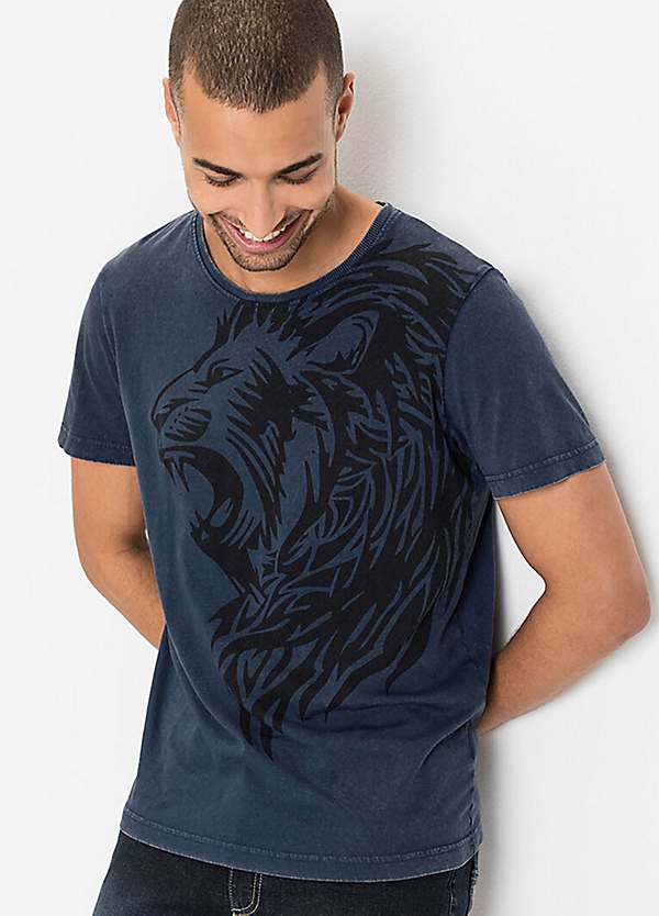 lion print t shirt mens