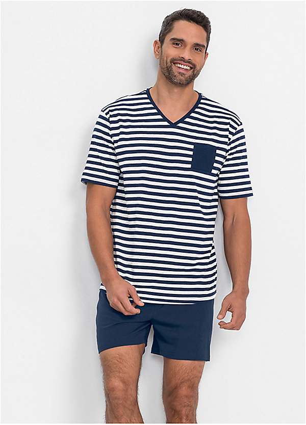 Mens short and online shirt pyjamas