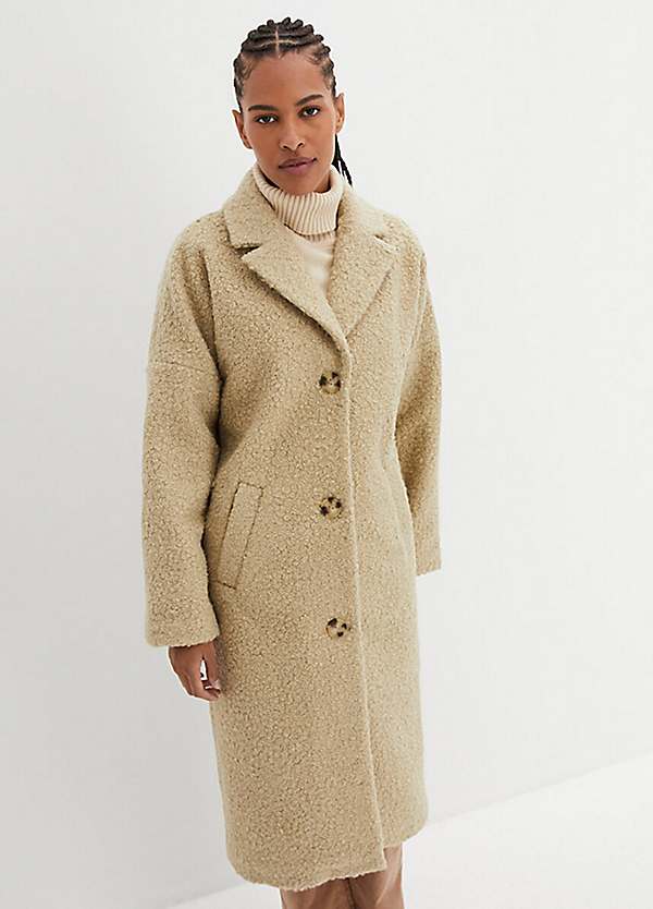 Oversized on sale boucle coat