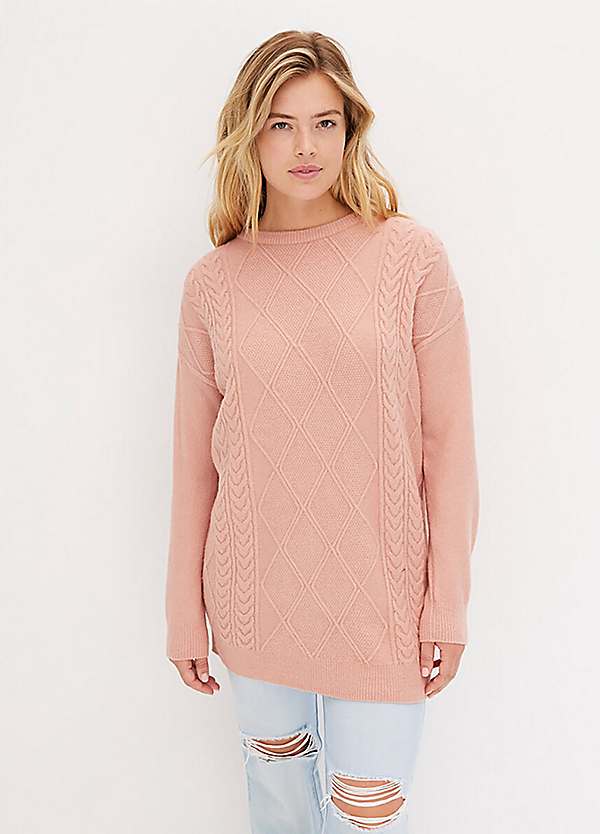 Pink baggy jumper best sale