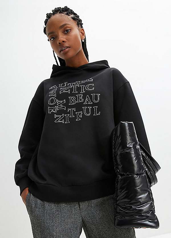 Oversized printed hoodie sale