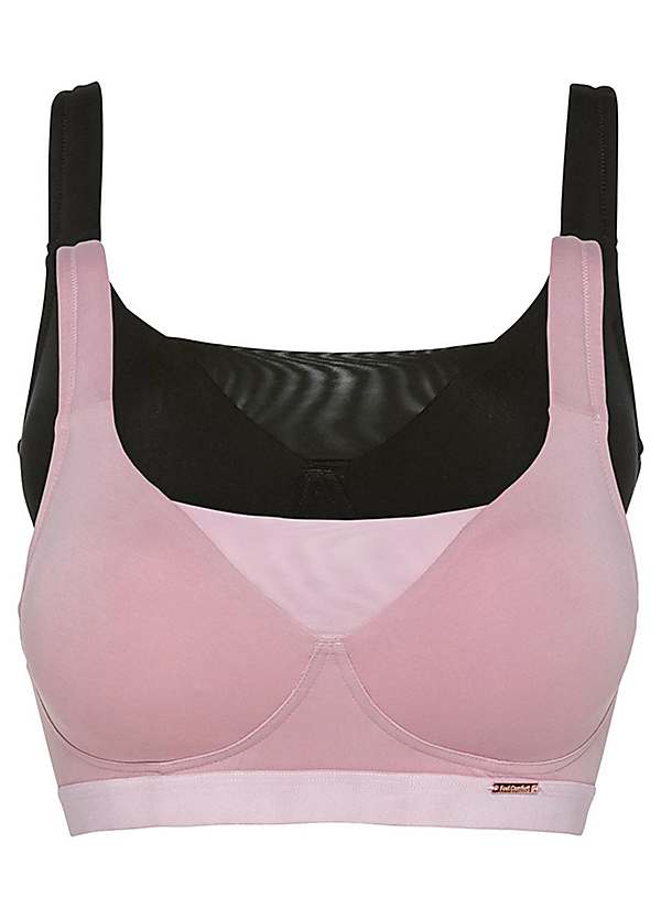 Pack of 2 Cotton Bras by bpc bonprix collection