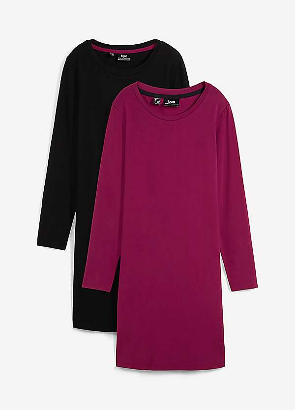 Pack of 2 Essential Dresses by bonprix bonprix