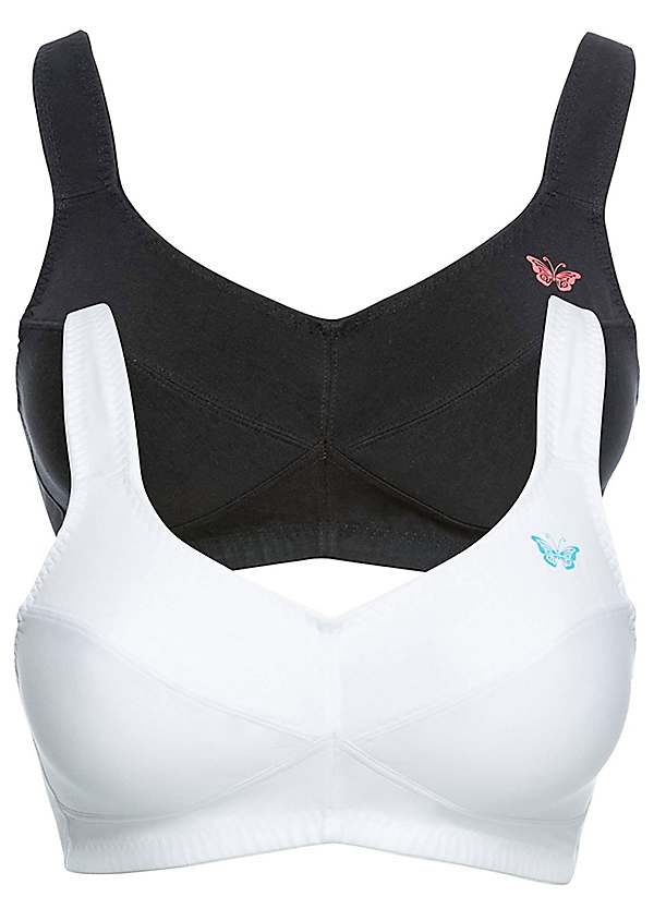 Debenhams Pack of two natural and white non-wired bras