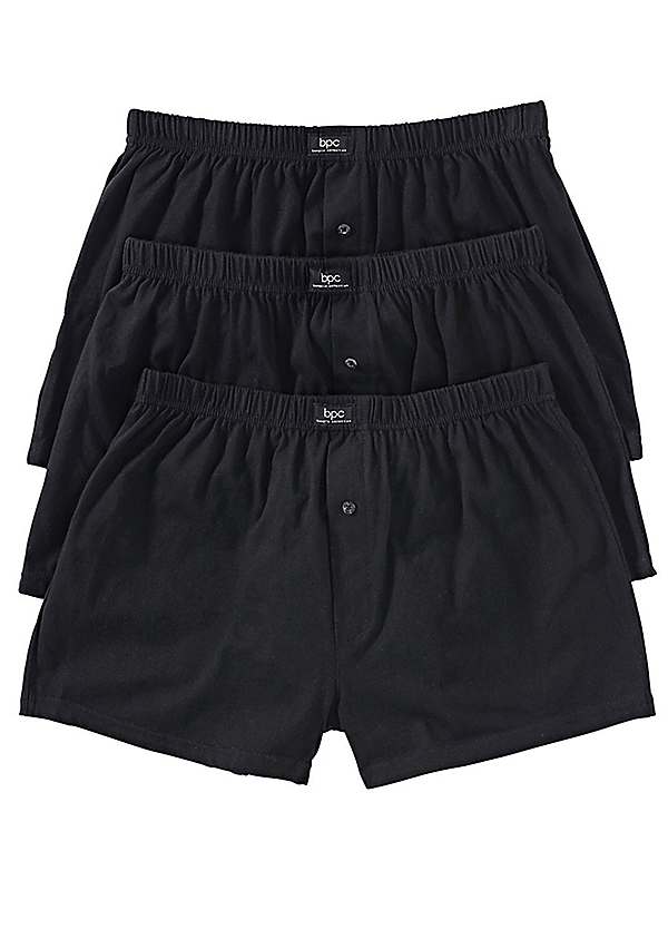 Pack of 3 Loose Jersey Boxers by bonprix