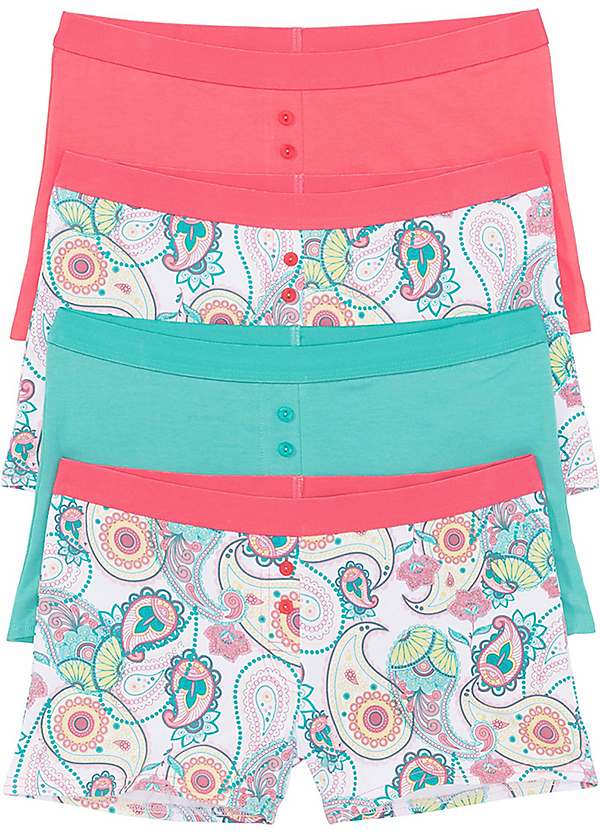 Pack of 4 Girlie Boxers by bonprix