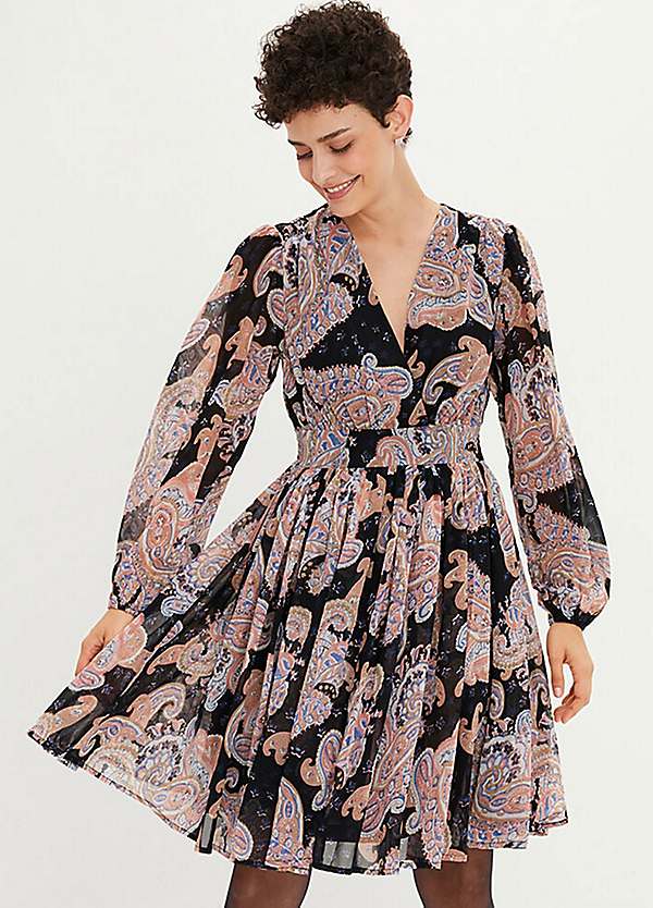 Paisley hot sale chiffon dress