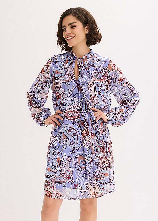 sachin and babi light blue dress Proenza Schouler Women's Jones Long Sleeve Pleated Crinkle Chiffon Shirtdress - Blue main image 1