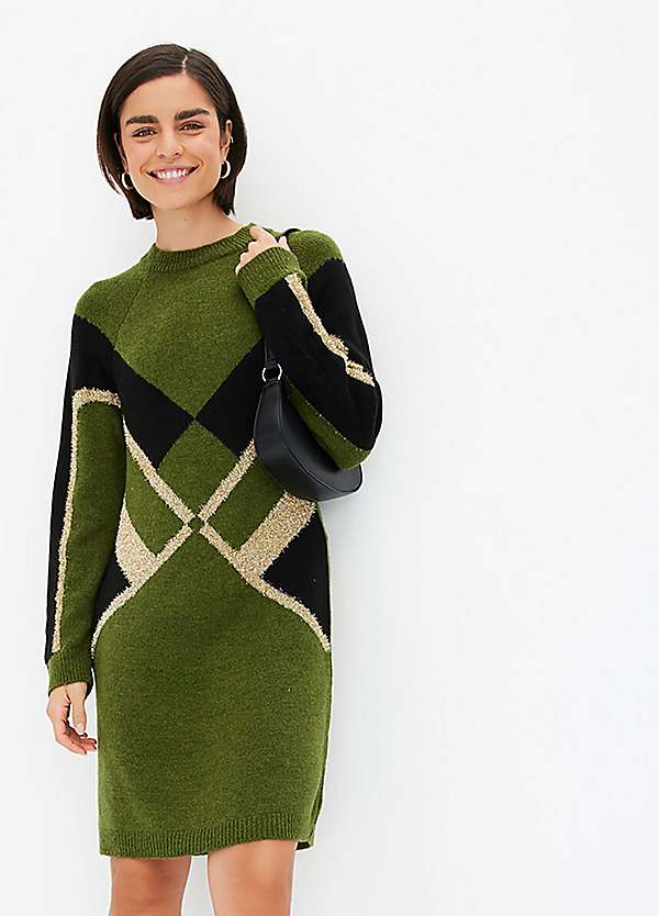 Pattern Knit Jumper Dress by bonprix | bonprix