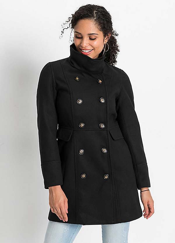 Petite double clearance breasted coat