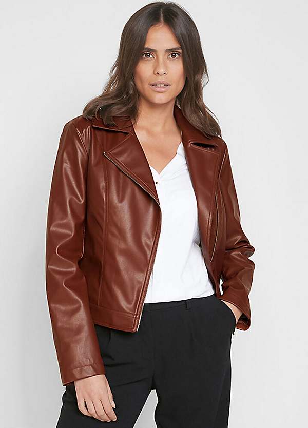 pleather leather jacket