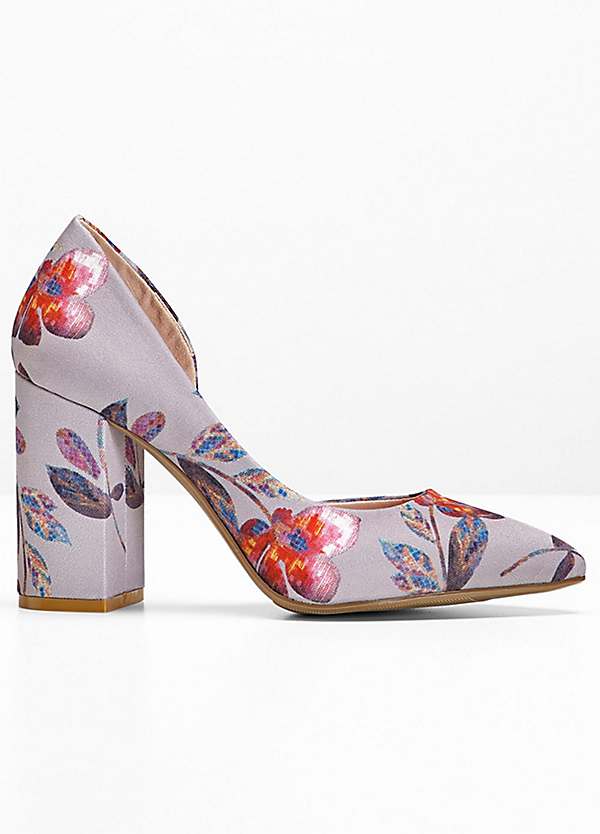 floral pattern heels